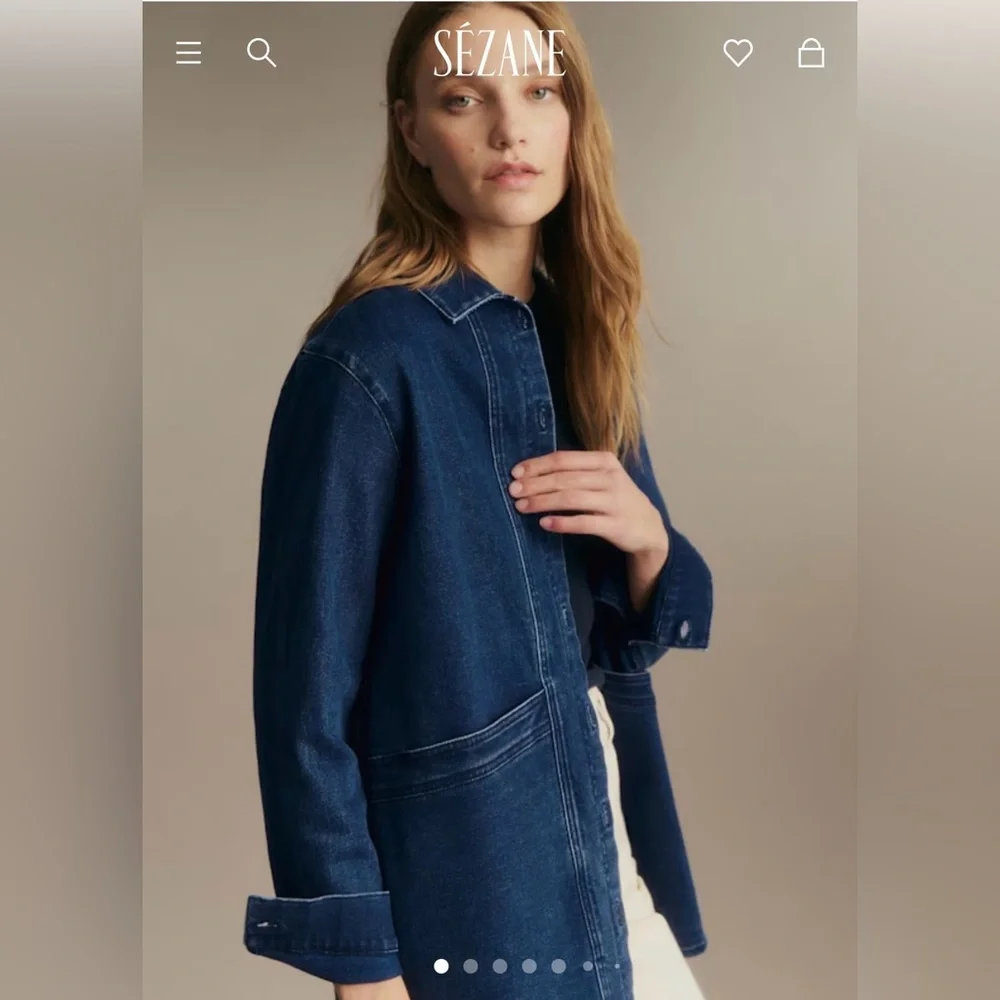 Sezane Will Jacket Indigo - Size S